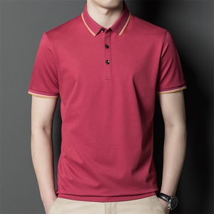 短袖t恤男翻领中年男士爸爸夏季衣服全棉衬衫宽松体桖HM8232-P53图片