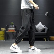 工装裤子男士潮牌束脚宽松运动九分休闲长裤韩版潮流K87-P40，男装休闲裤，电商C305A