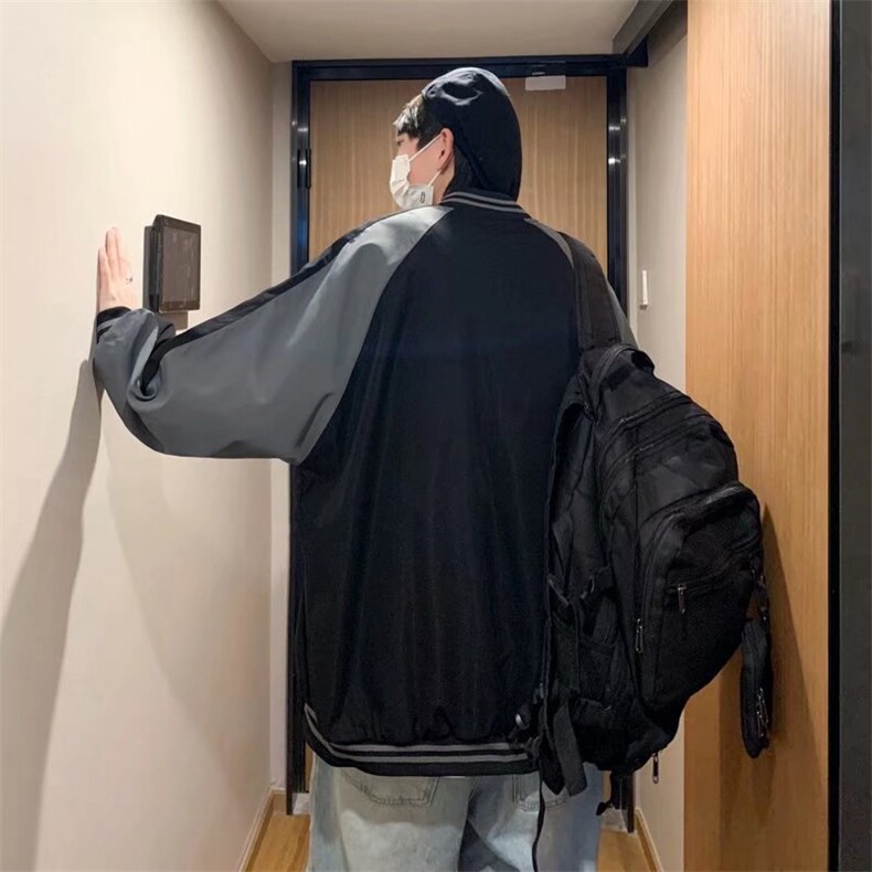 潮流夹克潮男春季棒球领夹克双层JD42P55,男装夹克,星座1116-2