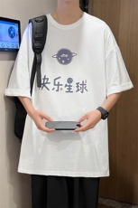 港风大码宽松休闲宽松短袖男T恤衫电商基地服装城D201-DM99-P25，男装T恤，电商D321-1