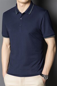2022男装polo衫体恤衫男士短袖百搭商务翻领夏季新款休闲T恤图片