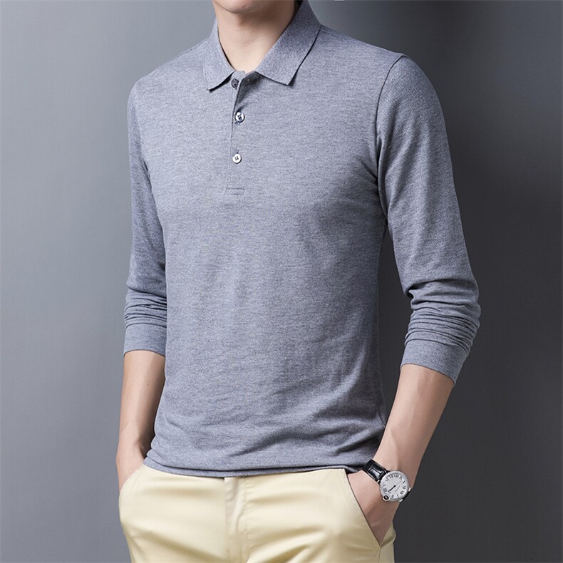 CG8138男式秋季服装新款长袖T恤青年翻领卫衣四季打底体恤P53,男装T恤,电商B360