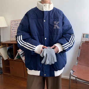 ！2024冬季新款男士立领棉服撞色情侣棉衣外套MY202特P80图片