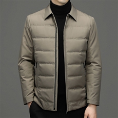 冬季男士翻领羽绒服中年商务休闲白鸭绒保暖外套YYYR2209-P190，男装羽绒服，星座1105-3