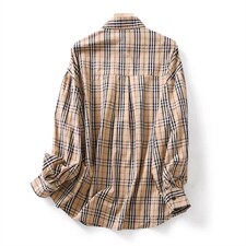 2022年春季新款时尚潮流百搭休闲格子衬衫，女装衬衫，L·H·X