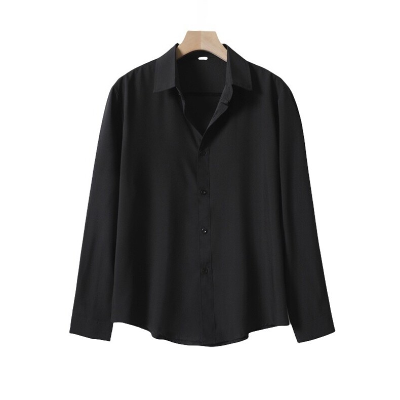 长袖衬衫男春秋韩版潮流纯色衬衣男士修身大码上班职业装寸衫外套,男装衬衫,星座505-2（原电商A260-1)