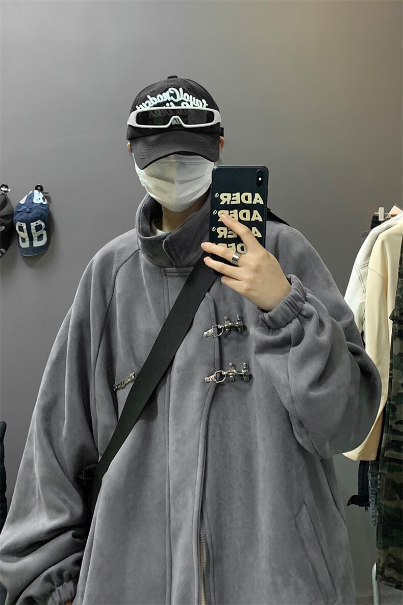 重磅！麂皮绒复合夹克飞机扣外套XH43-特P60控价：108,男装夹克,电商B367