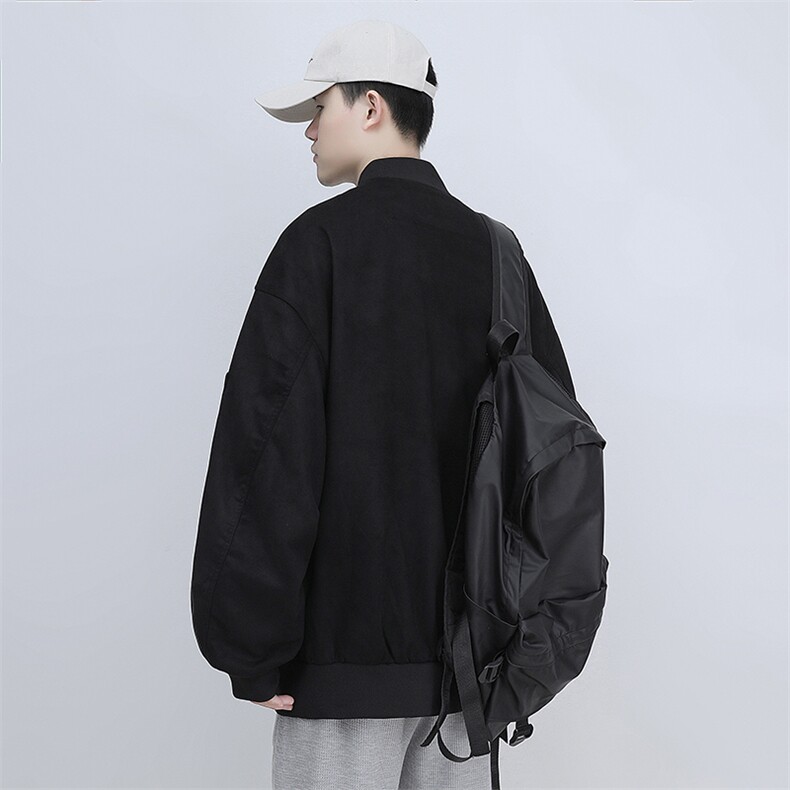 模特图新款麂皮绒飞行夹克男春秋美式复古工装618A-WT1019-P70,男装夹克,星座914-4