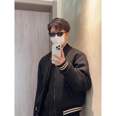有货美式复古重磅廓形短宽棒球服夹克vibe风高级感外套L6544-P70，男装夹克，星座1008