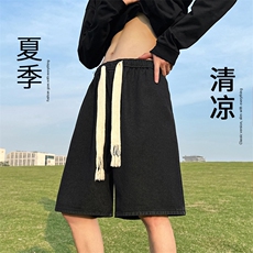 休闲舒适牛仔夏季透气冰氧潮流百搭宽松牛仔短裤DK852-特批34，男装休闲裤，星座718-1