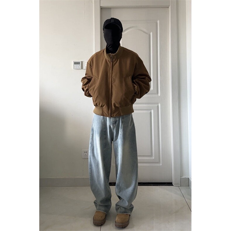 JK15-特P65 现货主推 美式高街立领棒球飞行夹克短款外套男图片