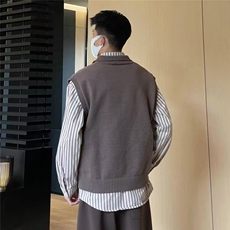 男士毛衣背心宽松坎肩打底衫简约潮流新款百搭MK157-P56，男装背心/马甲，星座208-5