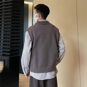 男士毛衣背心宽松坎肩打底衫简约潮流新款百搭MK157-P56图片