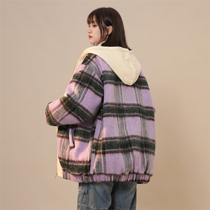 冬季新款小香风毛呢加棉保暖外套棉衣棉服225-2-20909-P135 控158图片