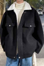 冬季呢料加厚ins港风羊羔毛外套男宽松棉衣棉服棉袄A071-066-P125，男装棉衣，电商A071