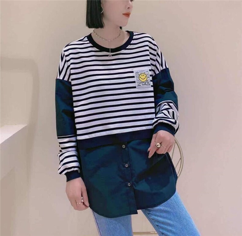 笑脸衬衣，女装，咖啡色