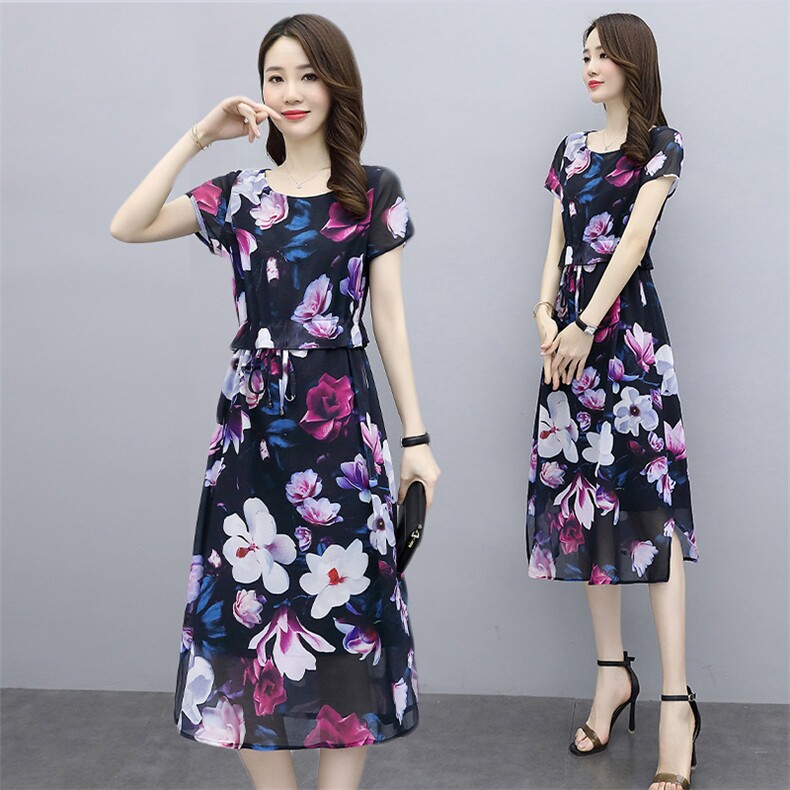 两件套个性宽松百搭减龄连衣裙2021年夏季通勤，女装连衣裙，阿菲诺依