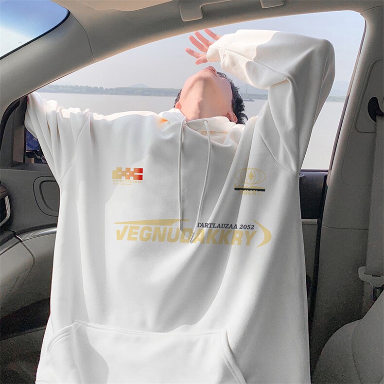 抖音得物供货可提供视频秋冬重磅美式宽松连帽卫衣DL2040,男装卫衣,电商A486