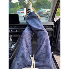 星星弯刀卫裤男女春季美式扎染阔腿裤子青少年百搭休闲裤网图，男装休闲裤，星座410-6（原星座1304-1）