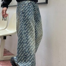 美式休闲痞帅提花满印牛仔裤男直筒阔腿长裤1001-1-N761-P53，男装牛仔裤，星座1001-1