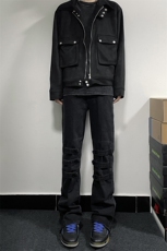 B221美式ins高街暗黑小众个性微喇牛仔裤LK23018-P65控88，男装牛仔裤，电商B221