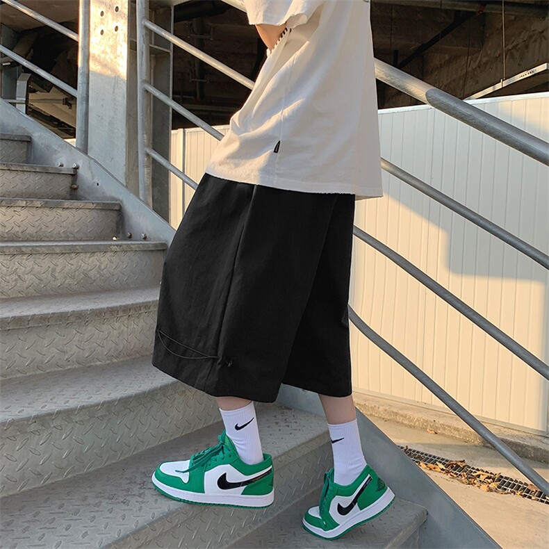 韩版大裤衩外穿潮短裤中裤七分裤子ins日系2021潮牌男K724-P25,男装休闲裤,星座512-2