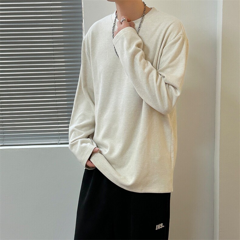 春秋现货新款长袖T恤打底衫男宽松休闲圆领上衣A351-AT250802-P45,男装T恤,电商A351