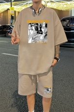 套装！华夫格套装短袖T恤短裤男TZ219-特P38，男装牛仔裤，电商B367