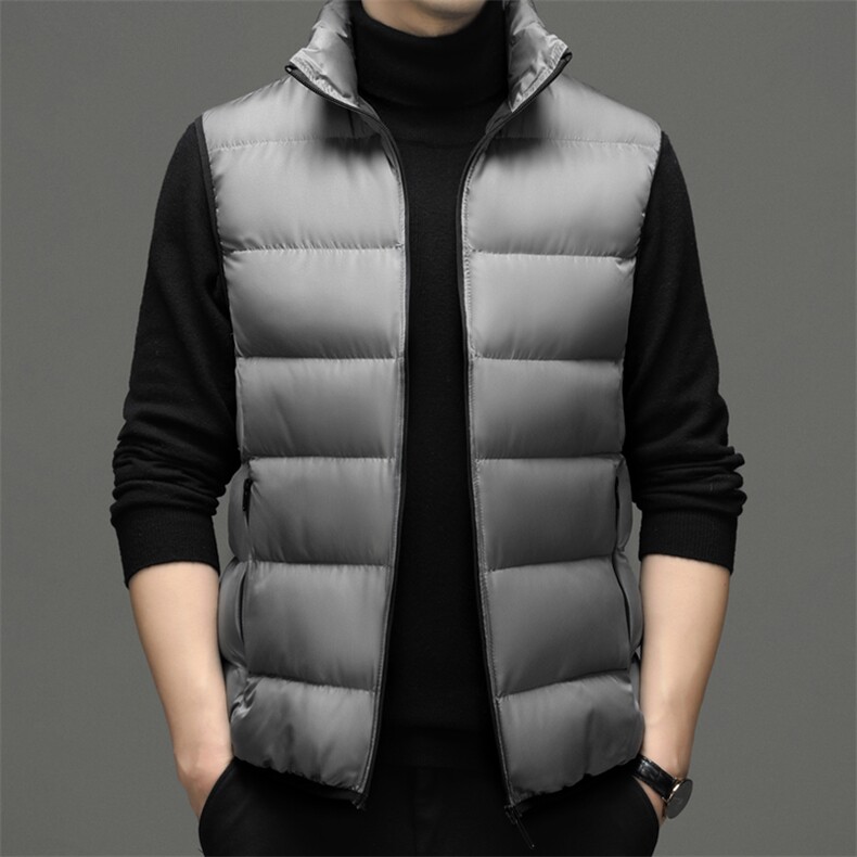 CAH9055钱塘2020-2冬季厚款商务休闲简约中年男士羽绒马甲P62图片