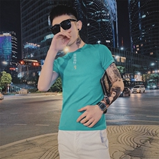 312A-11822-P35-控552021新款社会小伙修身T恤短袖红人A，男装T恤，星座312A