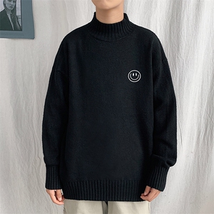 M18224-P45 加绒款-P65半高领毛衣男士大码针织衫男毛线衣男图片
