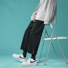 现货1405-1-K003-P35彩扣男女中性休闲裤九分裤，男装休闲裤，星座715-1