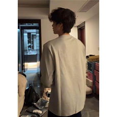 结构美式长袖T恤男款穿搭显肩宽无帽卫衣重磅内搭打底衫WY863，男装T恤，星座516A