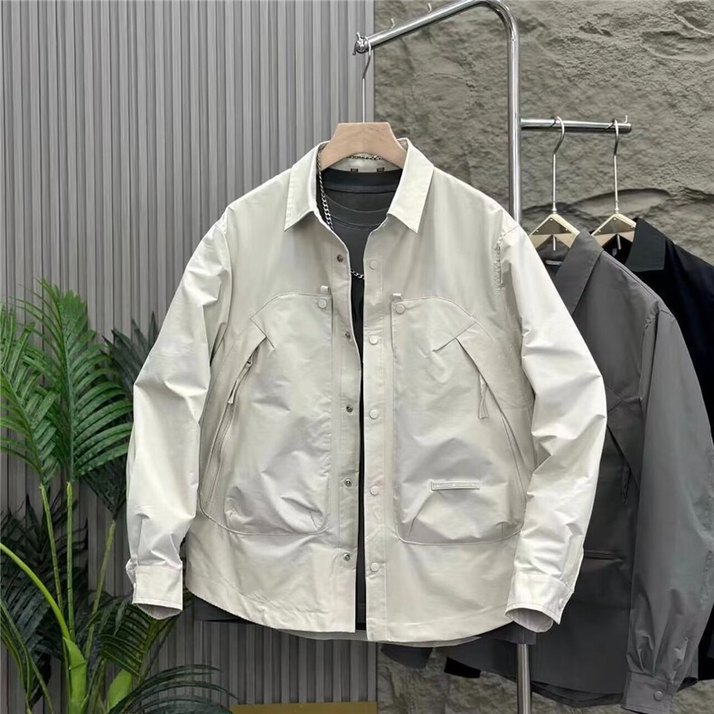 春秋新款工装翻领夹克外套男高品质潮宽松百搭休闲上衣HH390P55,男装夹克,星座1013-5