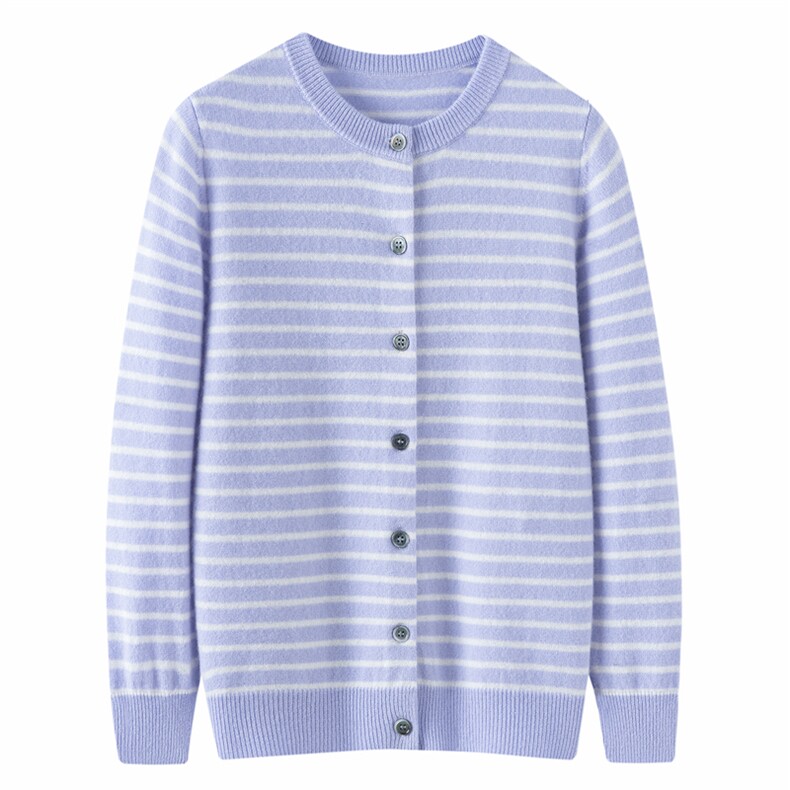 春秋冬男女通用14岁以上条纹开衫，童装儿童羊绒衫，奥赛羊绒童装