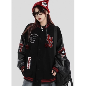 星驰棒球服外套男冬运动保暖加厚上衣休闲情侣开衫夹克女 WT102图片
