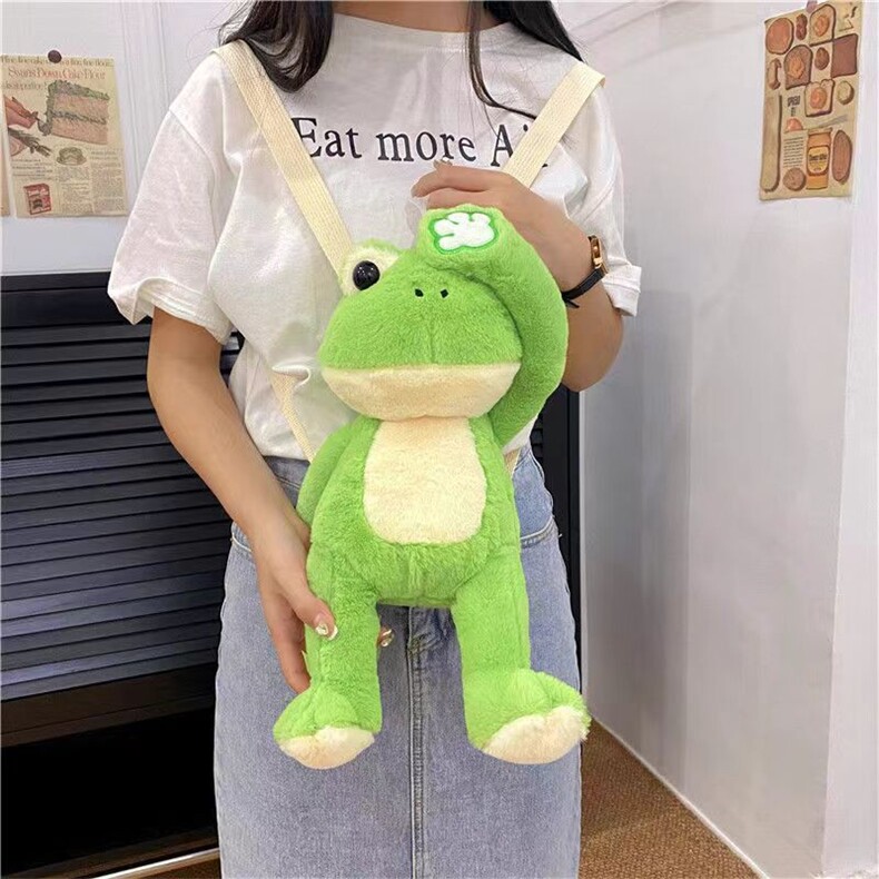磁吸青蛙双肩包爆款精品卡通青蛙公仔背包可爱时尚包包，家兴玩具