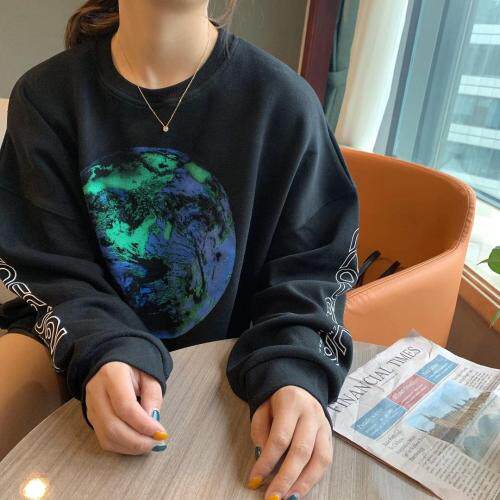 现货，爆地球卫衣，女装卫衣/绒衫，青迈国际