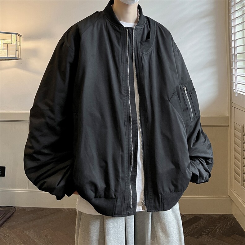 飞行员夹克男解构设计棒球领短外套男XH24-P70,男装夹克,电商B367