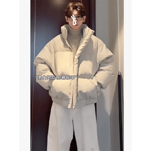 直播现货原版高品质冬季美式帆布皮棉服立体纹理加厚棉衣外套图片