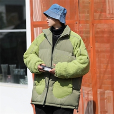 羊羔毛棉衣男冬季新款加绒加厚宽松保暖棉服美式潮流痞帅棉袄外套，男装棉衣，星座505-2（原电商A260-1)