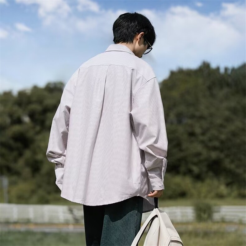 1506/Q30240/P40日系港风ins宽松衬衣男生夏季潮流百搭休闲外套,男装衬衫,星座1506