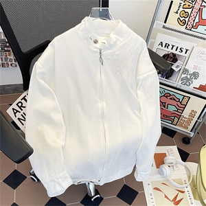 美式短款荆棘夹克男款春秋高级感立领皮衣外套机车棒球服WY188图片