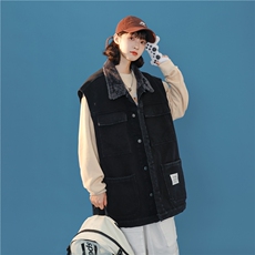 MJ215J-p68-限价98抖音情侣工装棉马甲男外穿大码羊羔毛cityboy，男装工装外套，星座116