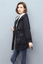 2020冬装新款修身显瘦减龄加绒保暖棉衣/棉服派克服，女装派克服，姿萝菲