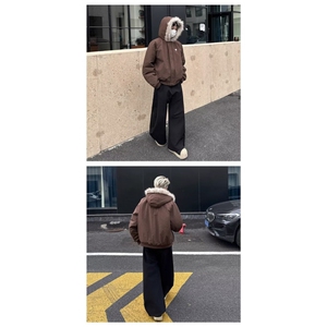 网络图现货 美式高街毛领连帽冬季复古休闲保暖加厚棉袄J773-P90图片