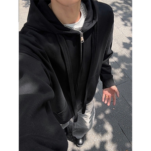 高克重420g华棉绑带设计百搭连帽宽松卫衣外套男W5405-特P55控99图片