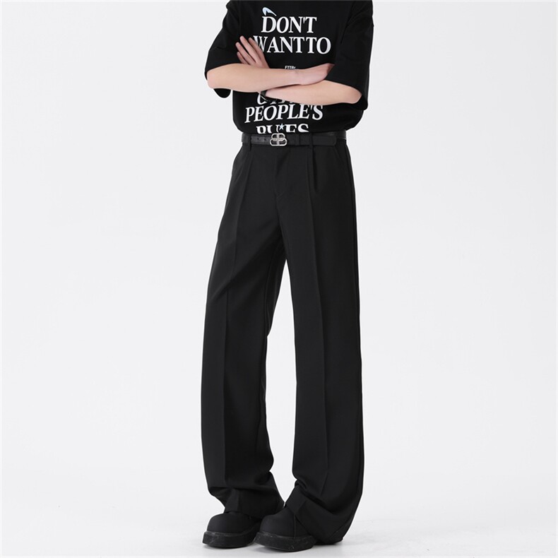 XZ-221-1/K2013/P45控68美式高级感微喇垂感直筒西裤休闲裤，男装西裤，星座221-1