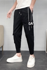 痞帅ins网红裤子男士束脚裤修身小脚裤夏季薄款九分裤A02-P45，男装休闲裤，星座712-1