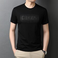 夏季2023新款短袖体恤中年爸爸男装百搭商务休闲圆领上衣t恤，男装T恤，电商B212（原钱塘6029）